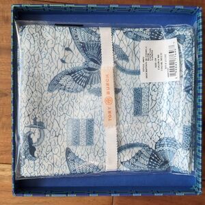 Tory Burch Butterfly Batik Poplin Cotton Cocktail Napkins Set of 4 New in Box ❤️